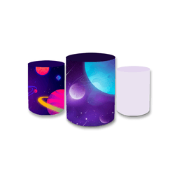 Trio Capas de Cilindros Sublimados Decorativo Tema... - Loja | Bibi Painéis