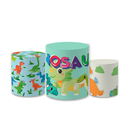 Trio Capas de Cilindros Sublimados Decorativo Tema... - Loja | Bibi Painéis