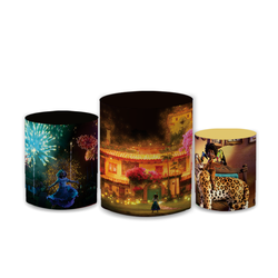 Trio Capas de Cilindros Sublimados Decorativo Tema... - Loja | Bibi Painéis
