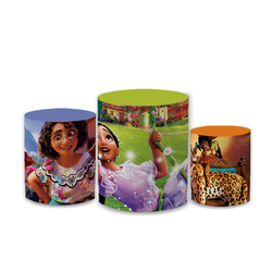 Trio Capas de Cilindros Sublimados Decorativo Tema... - Loja | Bibi Painéis