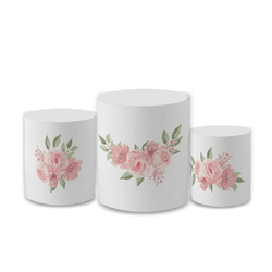 Trio Capas de Cilindros Sublimados Decorativo Tema... - Loja | Bibi Painéis