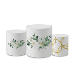 Trio Capas de Cilindros Sublimados Decorativo Tema... - Loja | Bibi Painéis