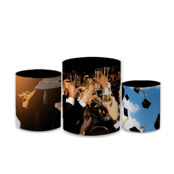 Trio Capas de Cilindros Sublimados Decorativo Tema... - Loja | Bibi Painéis
