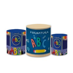 Trio Capas de Cilindros Sublimados Decorativo Tema... - Loja | Bibi Painéis