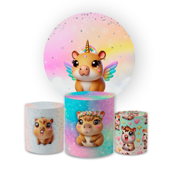 Kit Capa Painel Redondo + Capa Trio Cilindros Subl... - Loja | Bibi Painéis