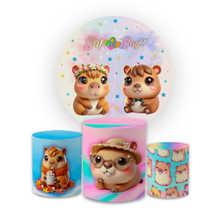 Kit Capa Painel Redondo + Capa Trio Cilindros Subl... - Loja | Bibi Painéis