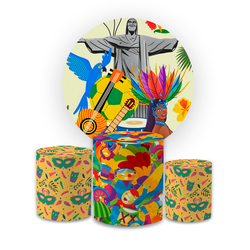 Kit Capa Painel Redondo + Capa Trio Cilindros Subl... - Loja | Bibi Painéis