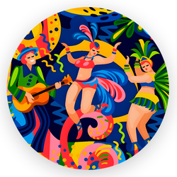 Capa Painel Redondo 1,5x1,5 de Festa Veste Fácil S... - Loja | Bibi Painéis