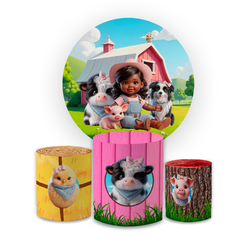 Kit Capa Painel Redondo + Capa Trio Cilindros Subl... - Loja | Bibi Painéis
