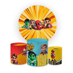 Kit Capa Painel Redondo + Capa Trio Cilindros Subl... - Loja | Bibi Painéis