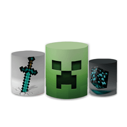 Trio Capas de Cilindros Sublimados Decorativo Tema... - Loja | Bibi Painéis