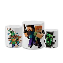 Trio Capas de Cilindros Sublimados Decorativo Tema... - Loja | Bibi Painéis