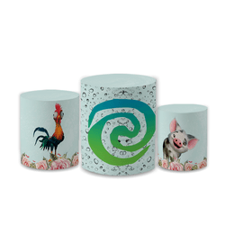 Trio Capas de Cilindros Sublimados Decorativo Tema... - Loja | Bibi Painéis