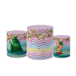 Trio Capas de Cilindros Sublimados Decorativo Tema... - Loja | Bibi Painéis