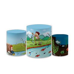 Trio Capas de Cilindros Sublimados Decorativo Tema... - Loja | Bibi Painéis