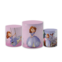 Trio Capas de Cilindros Sublimados Decorativo Tema... - Loja | Bibi Painéis