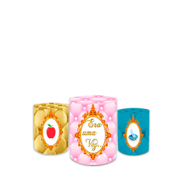 Trio Capas de Cilindros Sublimados Decorativo Tema... - Loja | Bibi Painéis