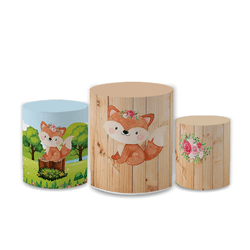Trio Capas de Cilindros Sublimados Decorativo Tema... - Loja | Bibi Painéis