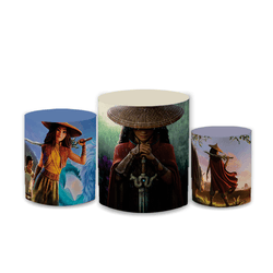 Trio Capas de Cilindros Sublimados Decorativo Tema... - Loja | Bibi Painéis