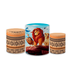 Trio Capas de Cilindros Sublimados Decorativo Tema... - Loja | Bibi Painéis
