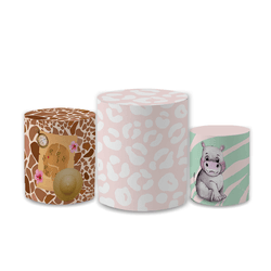 Trio Capas de Cilindros Sublimados Decorativo Tema... - Loja | Bibi Painéis