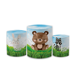 Trio Capas de Cilindros Sublimados Decorativo Tema... - Loja | Bibi Painéis