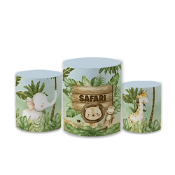Trio Capas de Cilindros Sublimados Decorativo Tema... - Loja | Bibi Painéis