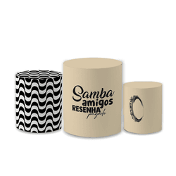 Trio Capas de Cilindros Sublimados Decorativo Tema... - Loja | Bibi Painéis
