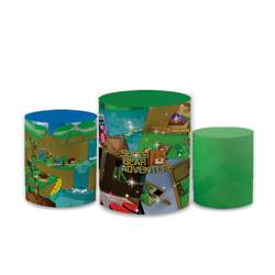 Trio Capas de Cilindros Sublimados Decorativo Tema... - Loja | Bibi Painéis