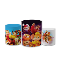Trio Capas de Cilindros Sublimados Decorativo Tema... - Loja | Bibi Painéis