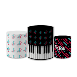 Trio Capas de Cilindros Sublimados Decorativo Tema... - Loja | Bibi Painéis