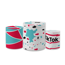Trio Capas de Cilindros Sublimados Decorativo Tema... - Loja | Bibi Painéis