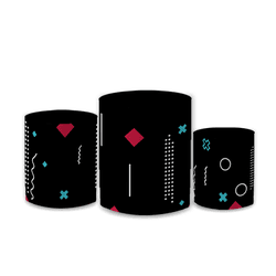 Trio Capas de Cilindros Sublimados Decorativo Tema... - Loja | Bibi Painéis