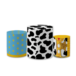 Trio Capas de Cilindros Sublimados Decorativo Tema... - Loja | Bibi Painéis