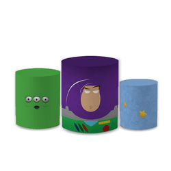 Trio Capas de Cilindros Sublimados Decorativo Tema... - Loja | Bibi Painéis