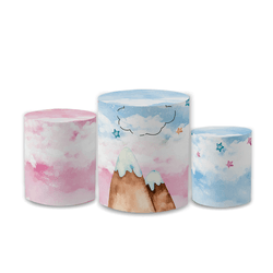 Trio Capas de Cilindros Sublimados Decorativo Tema... - Loja | Bibi Painéis