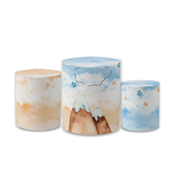 Trio Capas de Cilindros Sublimados Decorativo Tema... - Loja | Bibi Painéis