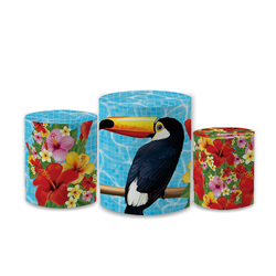 Trio Capas de Cilindros Sublimados Decorativo Tema... - Loja | Bibi Painéis