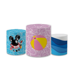 Trio Capas de Cilindros Sublimados Decorativo Tema... - Loja | Bibi Painéis
