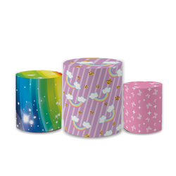 Trio Capas de Cilindros Sublimados Decorativo Tema... - Loja | Bibi Painéis