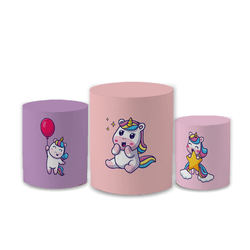 Trio Capas de Cilindros Sublimados Decorativo Tema... - Loja | Bibi Painéis