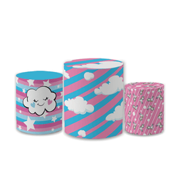 Trio Capas de Cilindros Sublimados Decorativo Tema... - Loja | Bibi Painéis