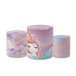 Trio Capas de Cilindros Sublimados Decorativo Tema... - Loja | Bibi Painéis