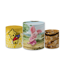 Trio Capas de Cilindros Sublimados Decorativo Tema... - Loja | Bibi Painéis