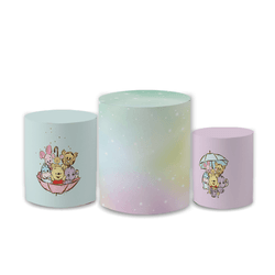 Trio Capas de Cilindros Sublimados Decorativo Tema... - Loja | Bibi Painéis