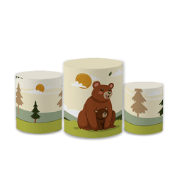 Trio Capas de Cilindros Sublimados Decorativo Tema... - Loja | Bibi Painéis