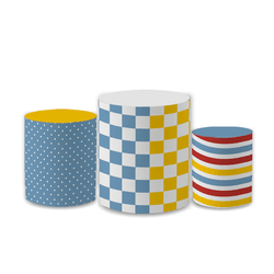 Trio Capas de Cilindros Sublimados Decorativo Tema... - Loja | Bibi Painéis