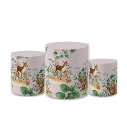 Trio Capas de Cilindros Sublimados Decorativo Tema... - Loja | Bibi Painéis