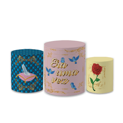 Trio Capas de Cilindros Sublimados Decorativo Tema... - Loja | Bibi Painéis
