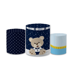 Trio Capas de Cilindros Sublimados Decorativo Tema... - Loja | Bibi Painéis
